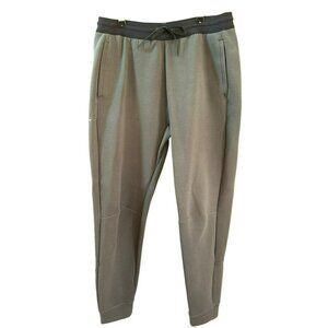 Brady Men's Grey Green Jogger Pants Size Large Athleisure Quiet Luxury